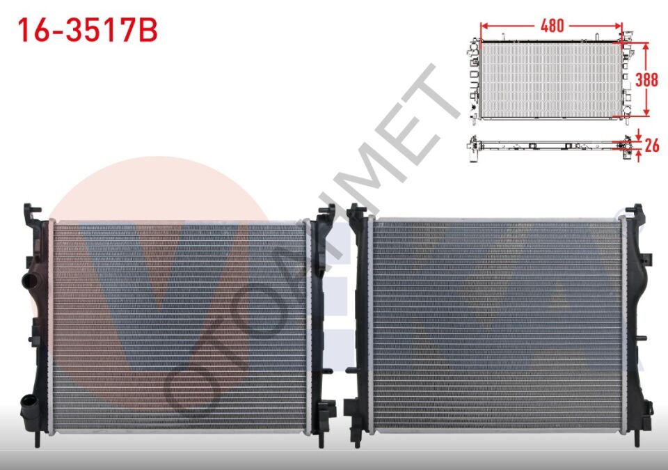 Motor Su Radyatörü Clio Symbol Brazing 8200245596