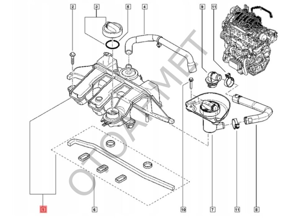 Külbütör Kapağı R9m Dizel Vito Talisman Trafic 118302761R