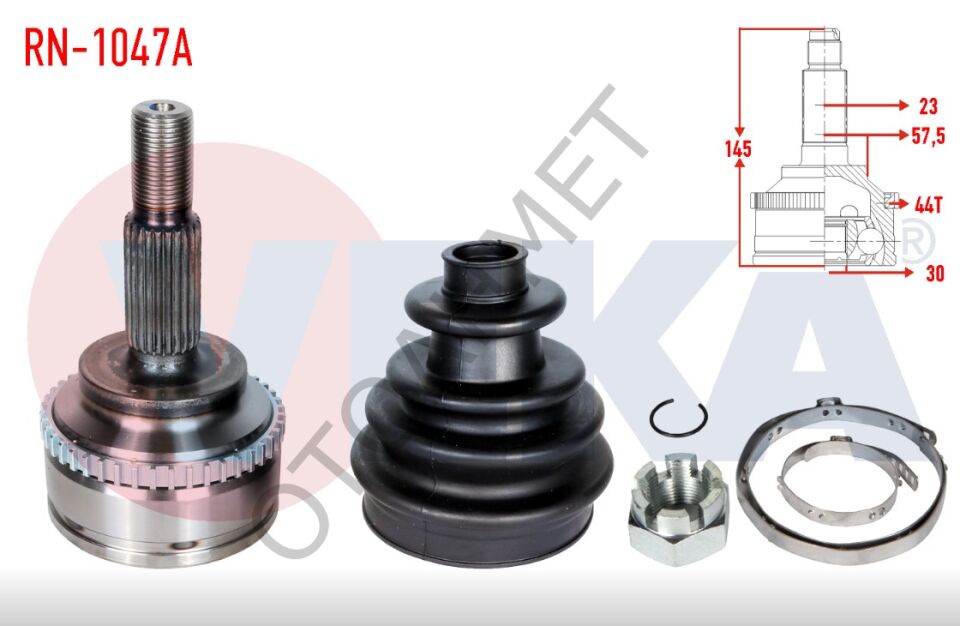 Aks Kafası Renault Clio Kangoo Kalın Freze Abs li