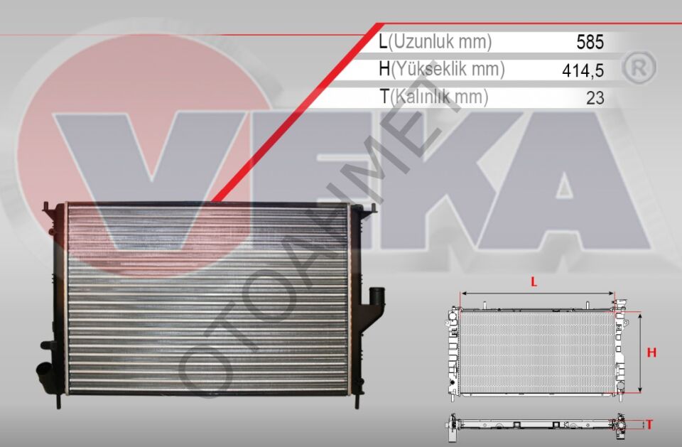 Su Radyatörü Dacia Logan Sandero 8200735039