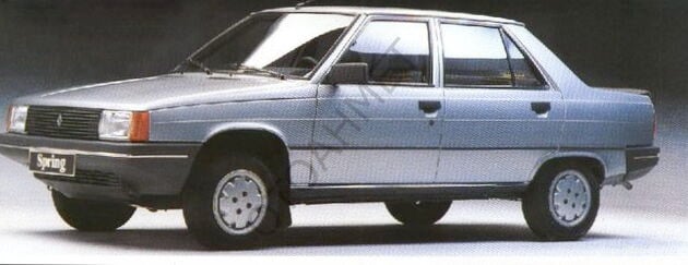 Renault 9 Arka Tampon Bandı Kalın Beyaz