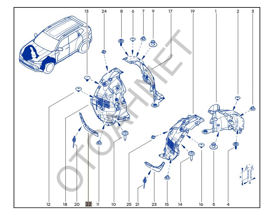 Ön Davlumbaz Paçalık Renault Duster Sağ 638B47692R