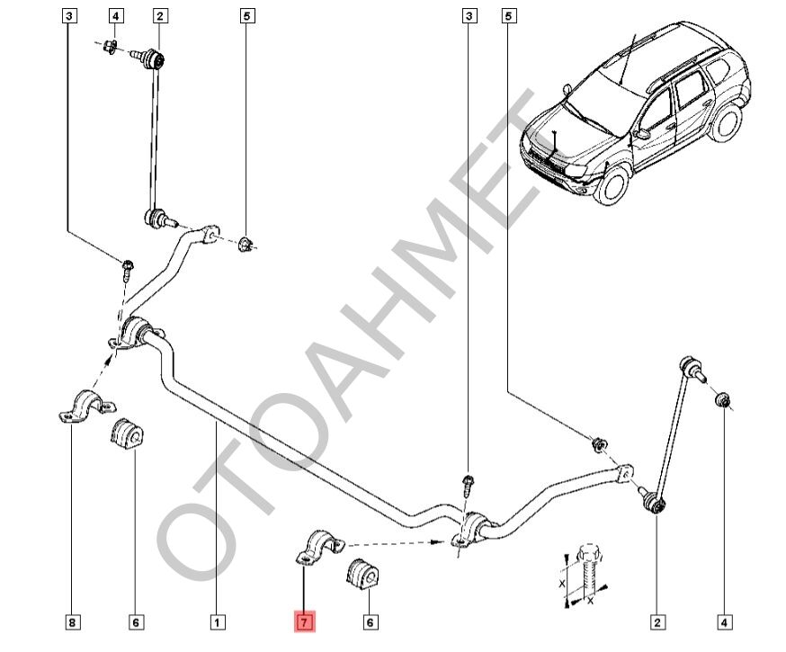 Dacia Duster Viraj (Terazi) Demiri Kelepçesi