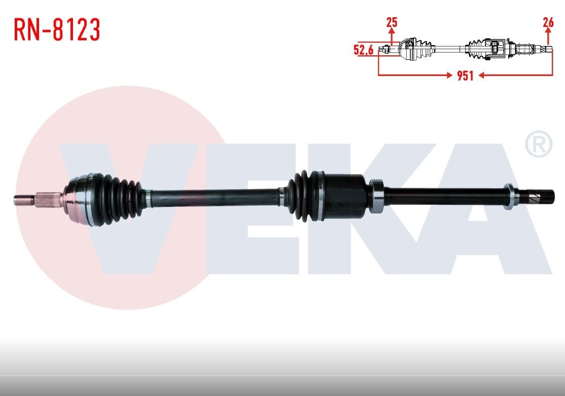 Veka Marka Sağ Aks Dacia Duster 391003840R