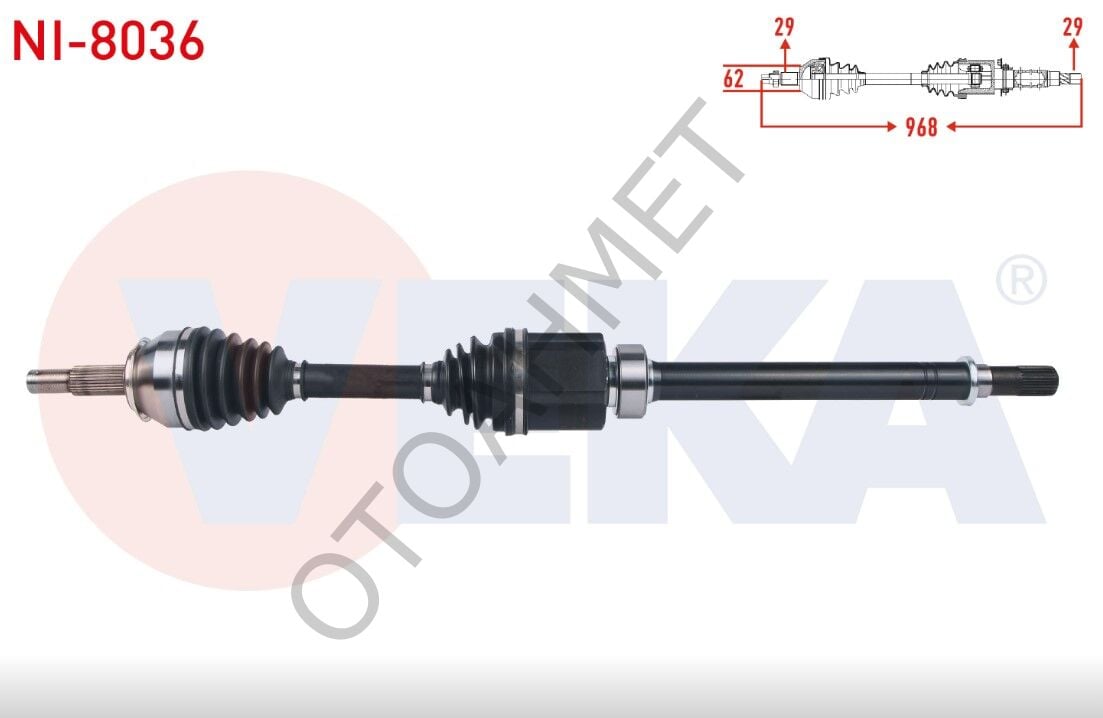 Renault Kadjar Nissan Qashqai Sağ Aks