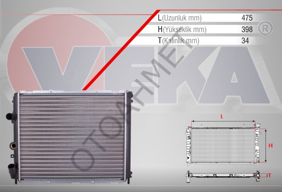 Renault Clio Su Radyatörü 1.6 8 Valf