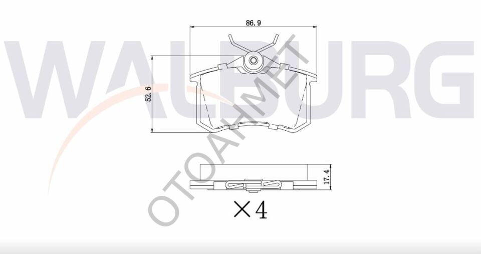 Arka Fren Baltası Golf 4 Megane 2 Fluence