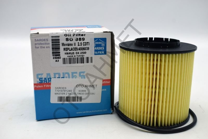 Yağ Filtresi Master 2 G9U 2.5 Espace 2.2